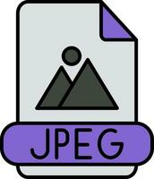 JPEG Linie gefüllt Symbol vektor