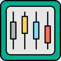 Diagrammlinie gefülltes Symbol vektor