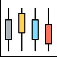 diagram linje fylld ikon vektor