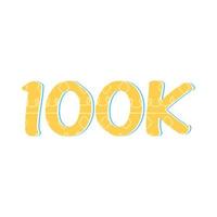 100 000 följare grattis vektor