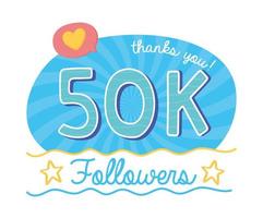 50k Social-Media-Follower vektor