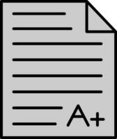Symbol für gefüllte Berichtszeile vektor