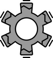 Einstellungslinie gefülltes Symbol vektor