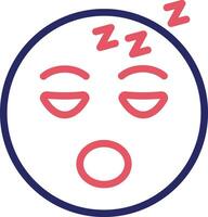Schlafen Gesicht Vektor Symbol