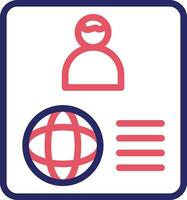 Reisepass Foto Vektor Symbol