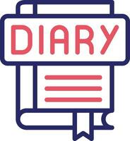 dagbok vektor ikon