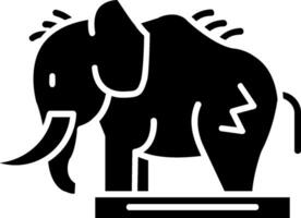 Mammut-Glyphe-Symbol vektor