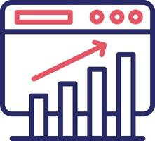 Webseite Bar Graph Vektor Symbol