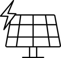 Symbol für die Solarpanel-Linie vektor