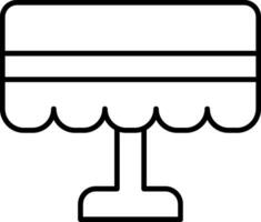 Tabelle Stoff Linie Symbol vektor