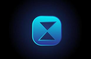 svart blå x alfabetet brev logotyp ikon design för företag och företag vektor