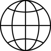 Weltweites Liniensymbol vektor