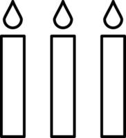 Kerzenliniensymbol vektor