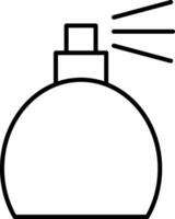 Symbol für die Linie der Parfümflasche vektor