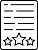 Symbol für die Bewertungslinie vektor