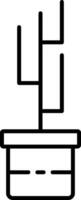 Topf Pflanze Linie Symbol vektor