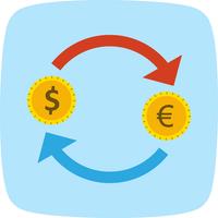 Byt Euro med Dollar Vector Icon