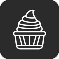 Schokoladen-Cupcake-Vektorsymbol vektor