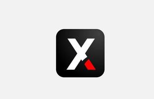 enkel röd vit x alfabetet brev logotyp ikon design för företag och företag vektor