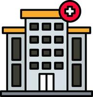 Krankenhauslinie gefülltes Symbol vektor