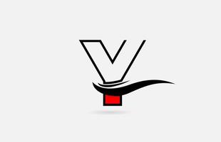 y röd svart alfabet bokstav logotyp ikon för företag med linje design vektor