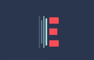 Ein rot-blaues Buchstaben-Logo-Symbol für Unternehmen und Unternehmen mit Liniendesign vektor