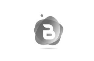 svart vit b alfabetet brev logotyp för företag och företag med gradient design. pastellfärg för företagsidentitet vektor