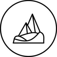 Wüste Pyramiden Vektor Symbol