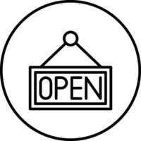 öppen affär vektor ikon
