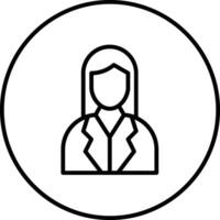 weiblich finanziell Berater Vektor Symbol