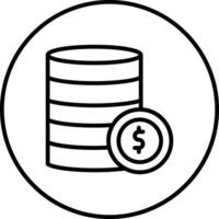 Münzen-Vektor-Symbol vektor