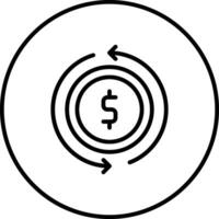pengar strömma vektor ikon