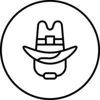 Cowboy-Hut-Vektor-Symbol vektor