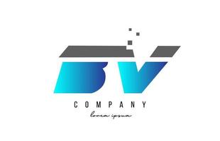 bv bv Alphabet Buchstaben-Logo-Kombination in blauer und grauer Farbe. kreatives Icon-Design für Unternehmen und Unternehmen vektor