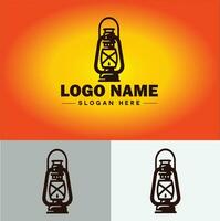 lampa logotyp Glödlampa ljus ikon företag varumärke företag logotyp mall redigerbar vektor