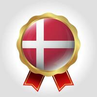 kreativ Dänemark Flagge Etikette Vektor Design