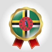 kreativ Dominica Flagge Etikette Vektor Design