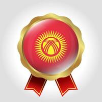 kreativ Kirgisistan Flagge Etikette Vektor Design