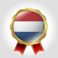 kreativ nederländerna flagga märka vektor design