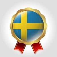 kreativ Sverige flagga märka vektor design