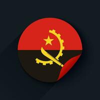 Angola Flagge Aufkleber Vektor Illustration