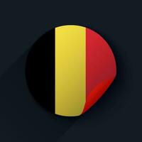 Belgien Flagge Aufkleber Vektor Illustration