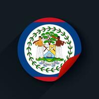 belize Flagge Aufkleber Vektor Illustration