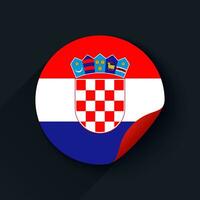 Kroatien Flagge Aufkleber Vektor Illustration