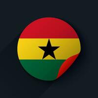 Ghana Flagge Aufkleber Vektor Illustration