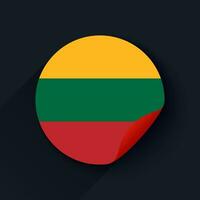 Litauen Flagge Aufkleber Vektor Illustration