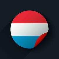 Luxemburg Flagge Aufkleber Vektor Illustration