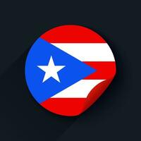 puerto rico Flagge Aufkleber Vektor Illustration