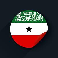 somaliland Flagge Aufkleber Vektor Illustration