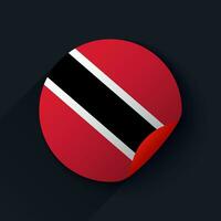 Trinidad und Tobago Flagge Aufkleber Vektor Illustration